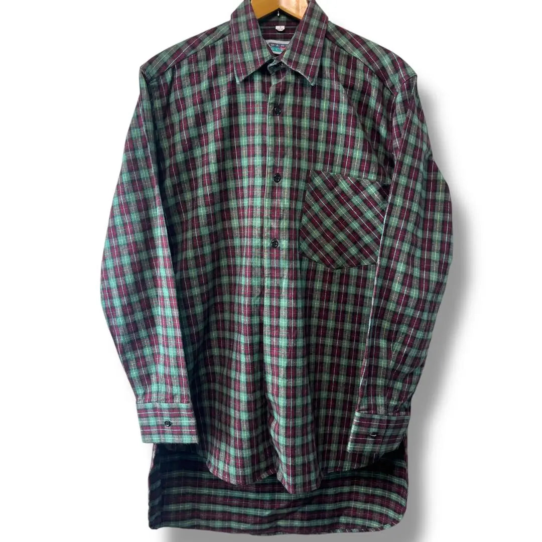 Euro Vintage Grandpa Shirt Flame Shirt Check Vintage