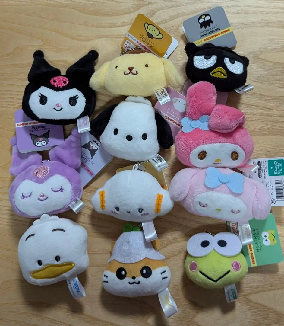 Sanrio Face Mascot Keychain 11-piece plush toy set Can Do