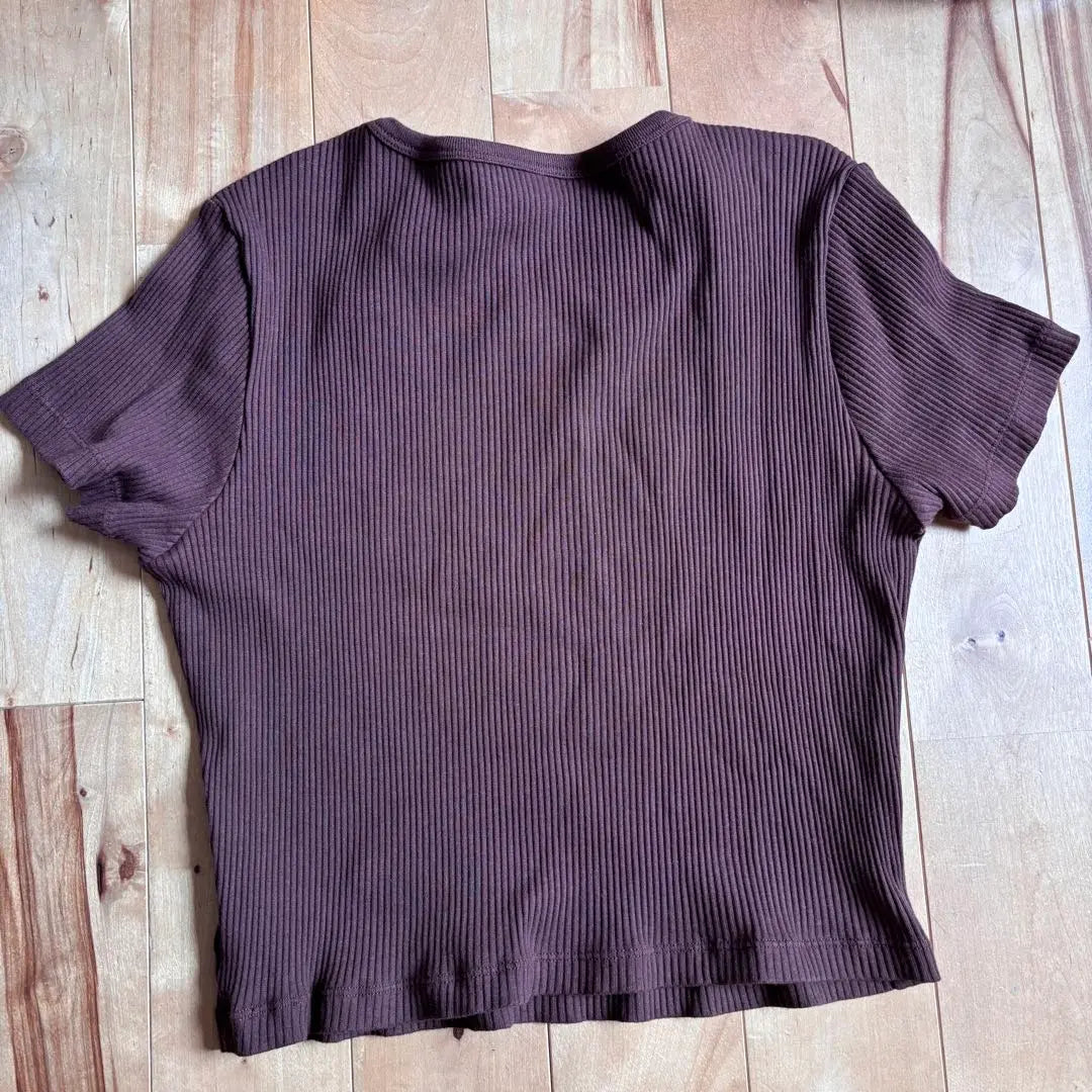 UNIQLO Uniqlo Short length Short sleeve Ribbed T-shirt Size L