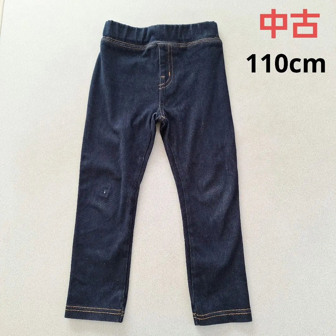 [Used] Children's denim colored pants 110cm