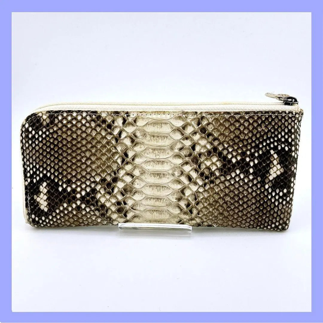 Cartera larga Diamond Python Cartera larga para hombre con cremallera en forma de L