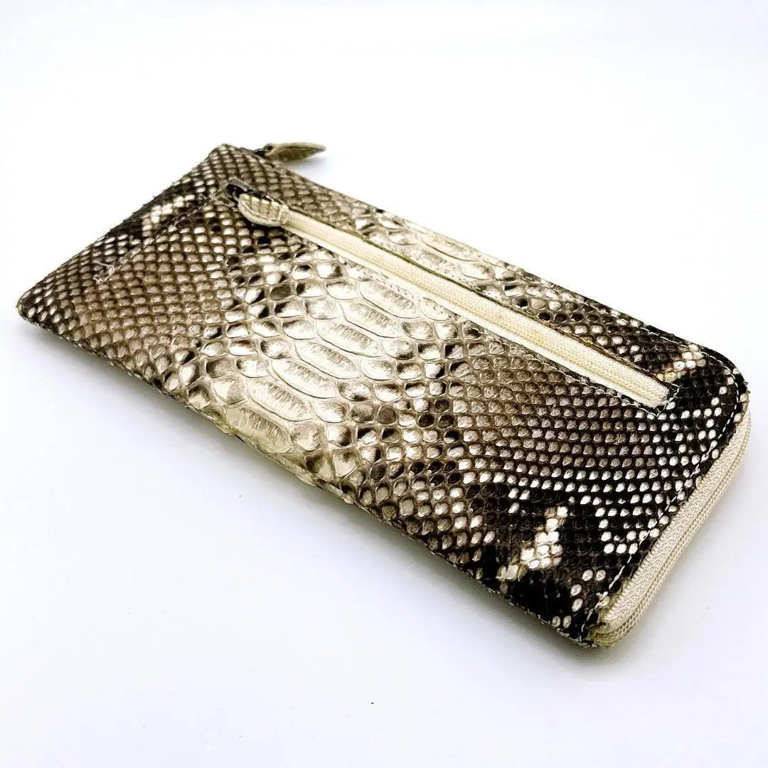 Cartera larga Diamond Python Cartera larga para hombre con cremallera en forma de L