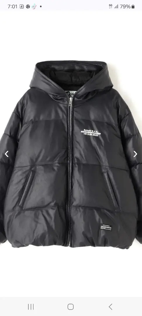 Schott x NEIGHBORHOOD food leather down jacket