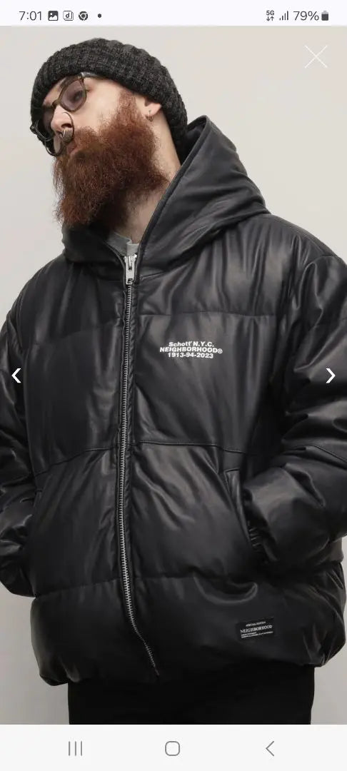 Schott x NEIGHBORHOOD food leather down jacket