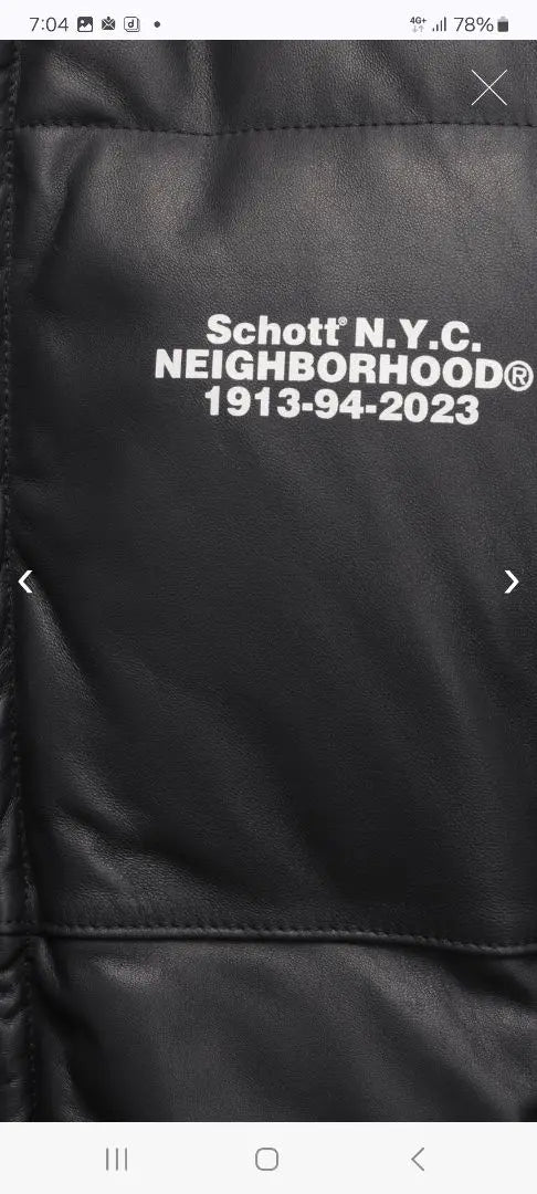 Schott x NEIGHBORHOOD food leather down jacket