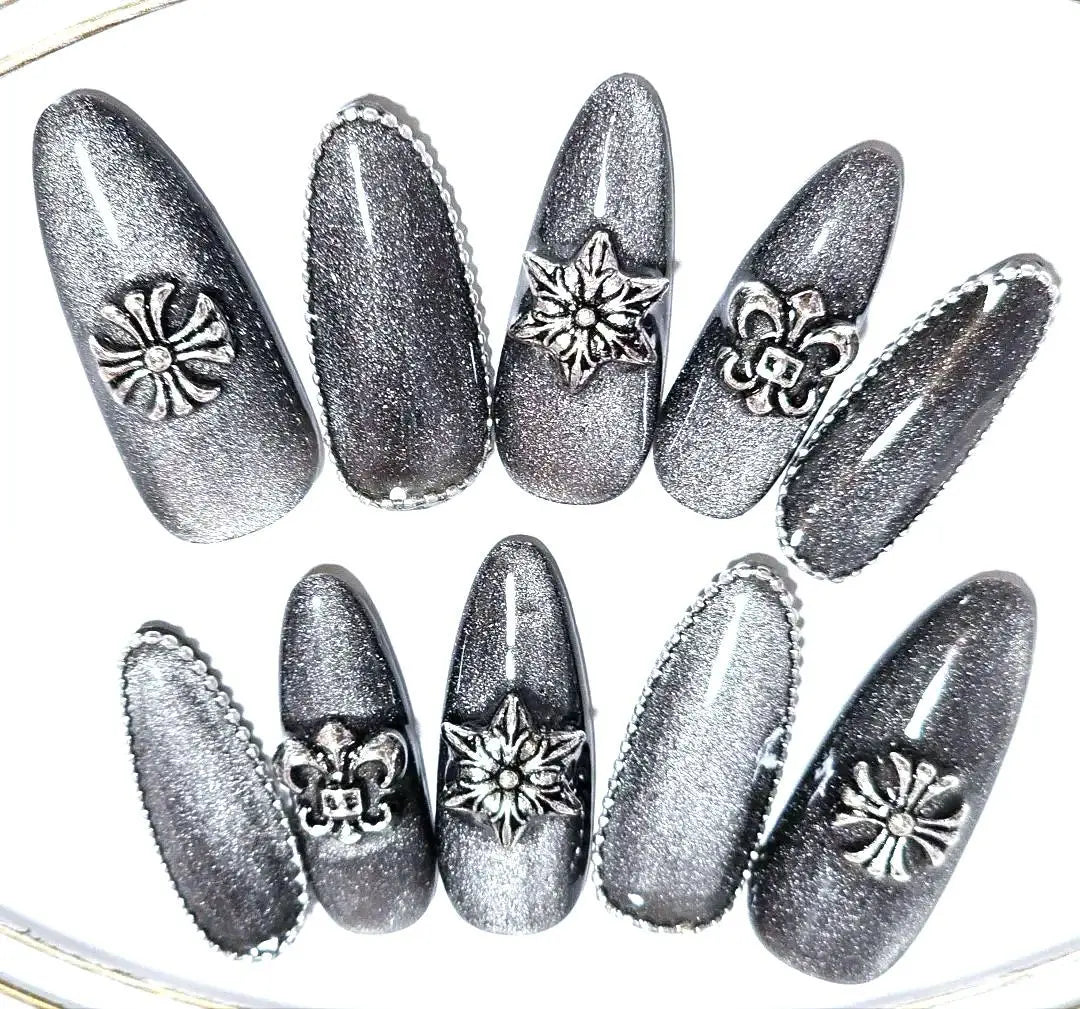 Custom Chrome Hearts Bijoux Popular Live Nails, Bijoux Nails, Magnets, Flashy Mass Production Type