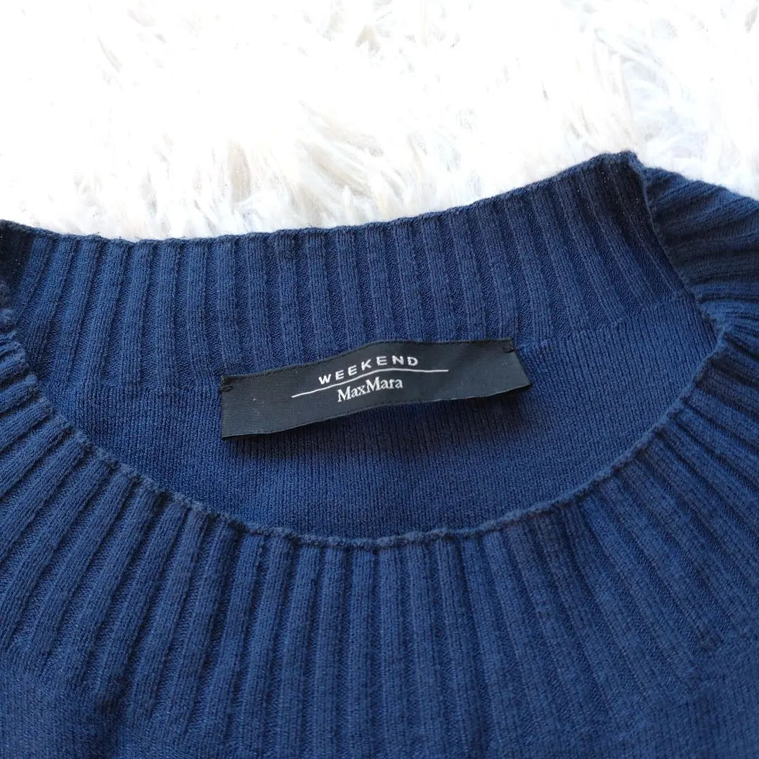 Weekend Max Mara Knit Rib XS Blue Loose