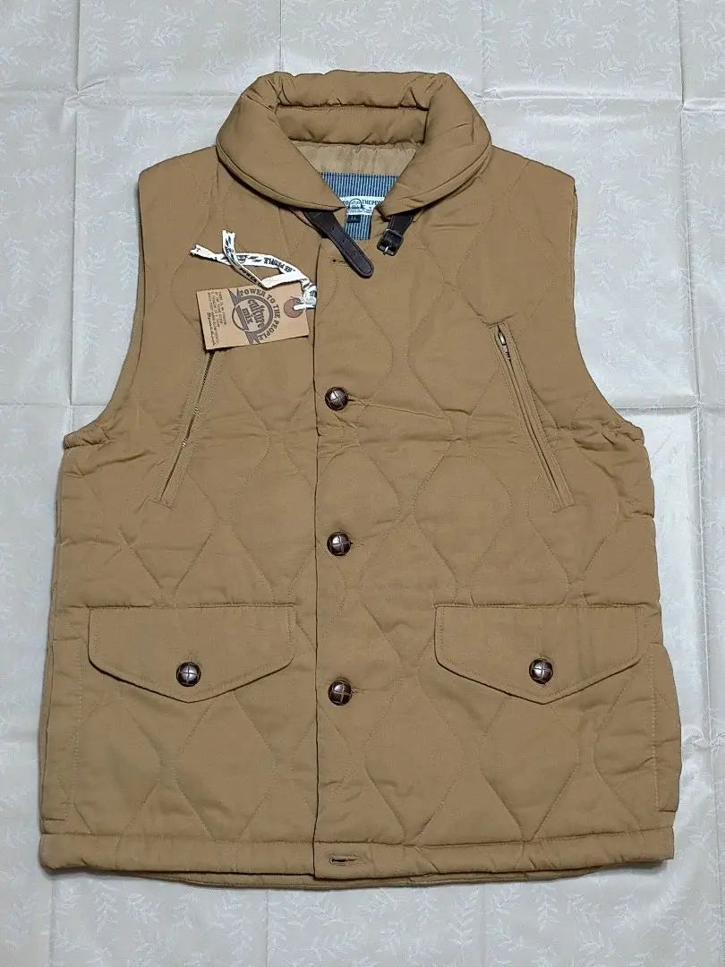 "LL/Unused" Eden (Walnut) Button Quilted Vest Ochre Ochre