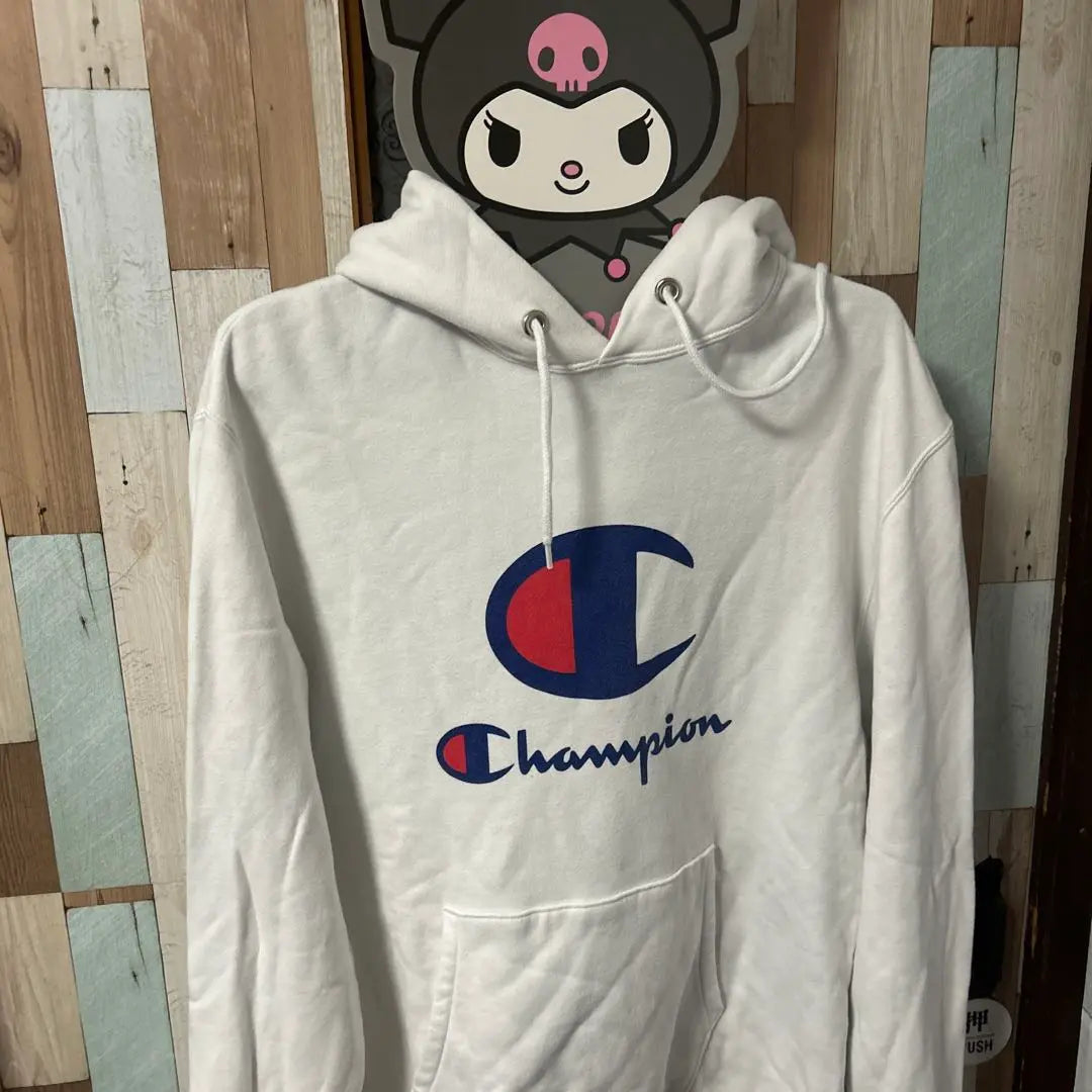 ⭐️Champion with white hooded hoodie champion trainer | ⭐️ Champion 白フード付きパーカー　チャンピオン　トレーナー