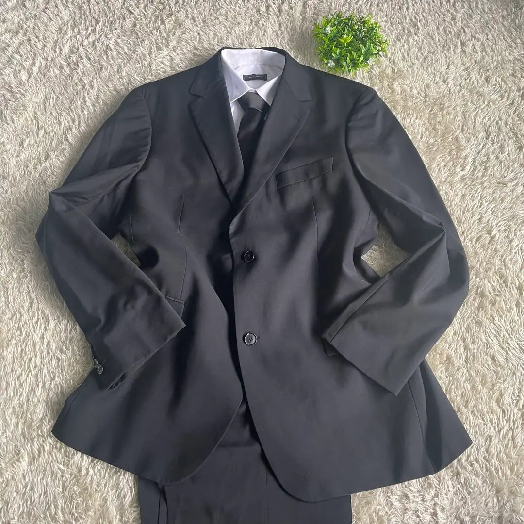 [Beautiful goods] Huugobos Black Suit Setup Ceremony Men's 2XL | 【美品】ヒューゴボス ブラックスーツ セットアップ 冠婚葬祭　メンズ　2XL