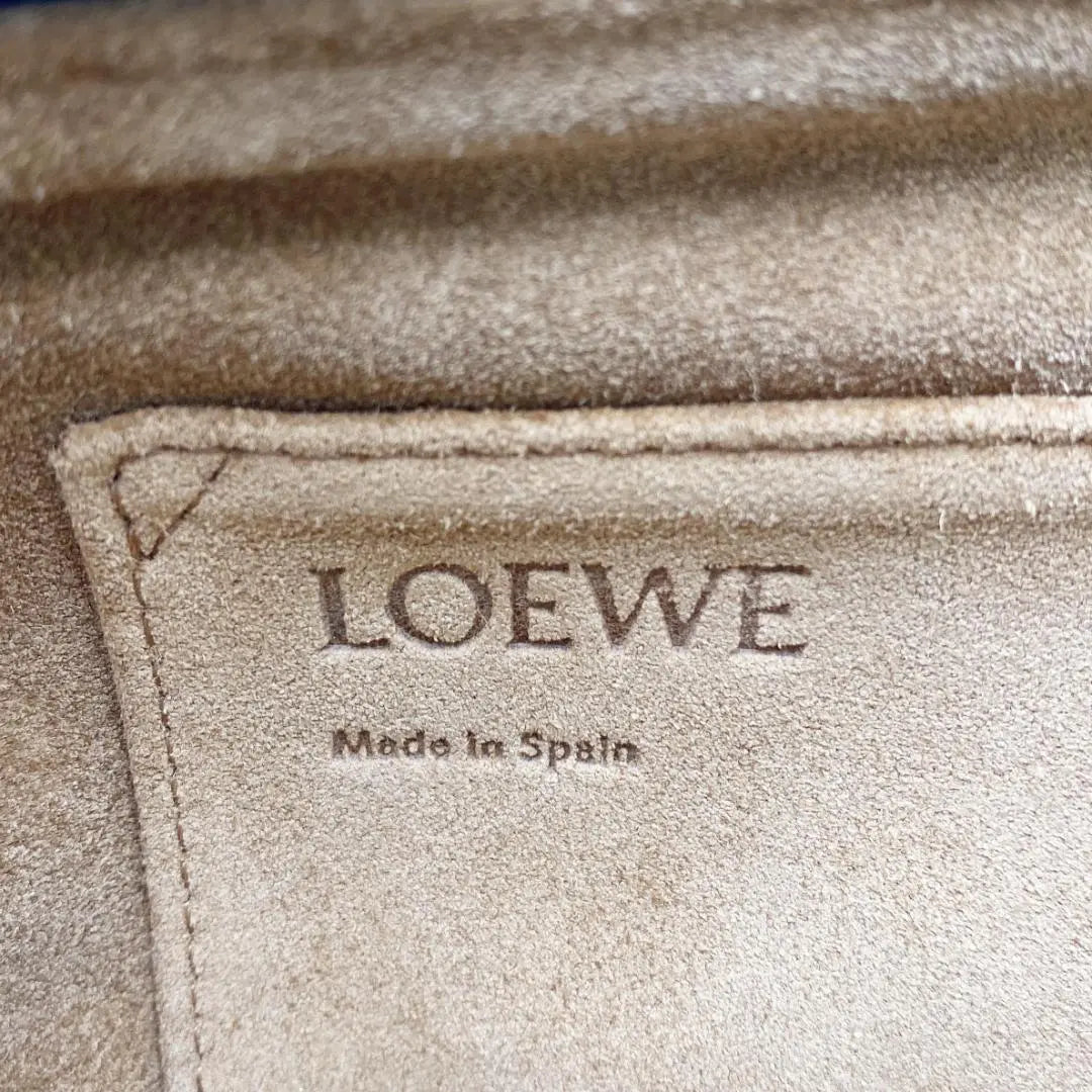 LOEWE Missy Shoulder Bag Canvas x Leather Camel Storage Bag