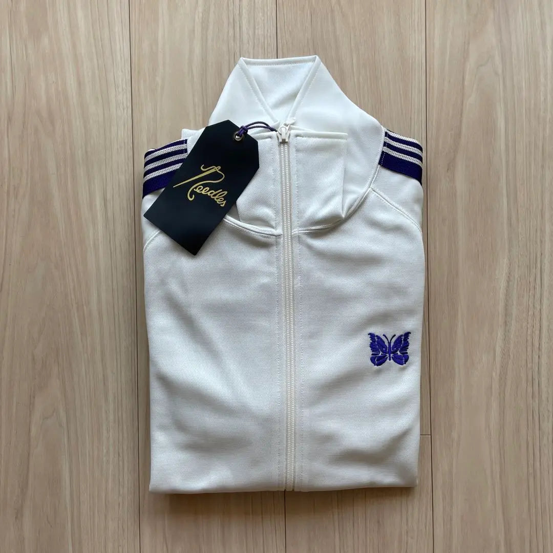 Brand new, unused needles track jacket, white, track pants