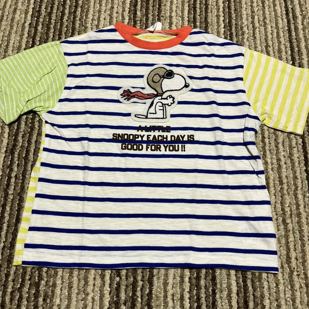 Camiseta Snoopy Mickey Manga Corta Prez Preze Yumura 120 | スヌーピー ミッキー 半袖 Tシャツ プリーズしまむら 120