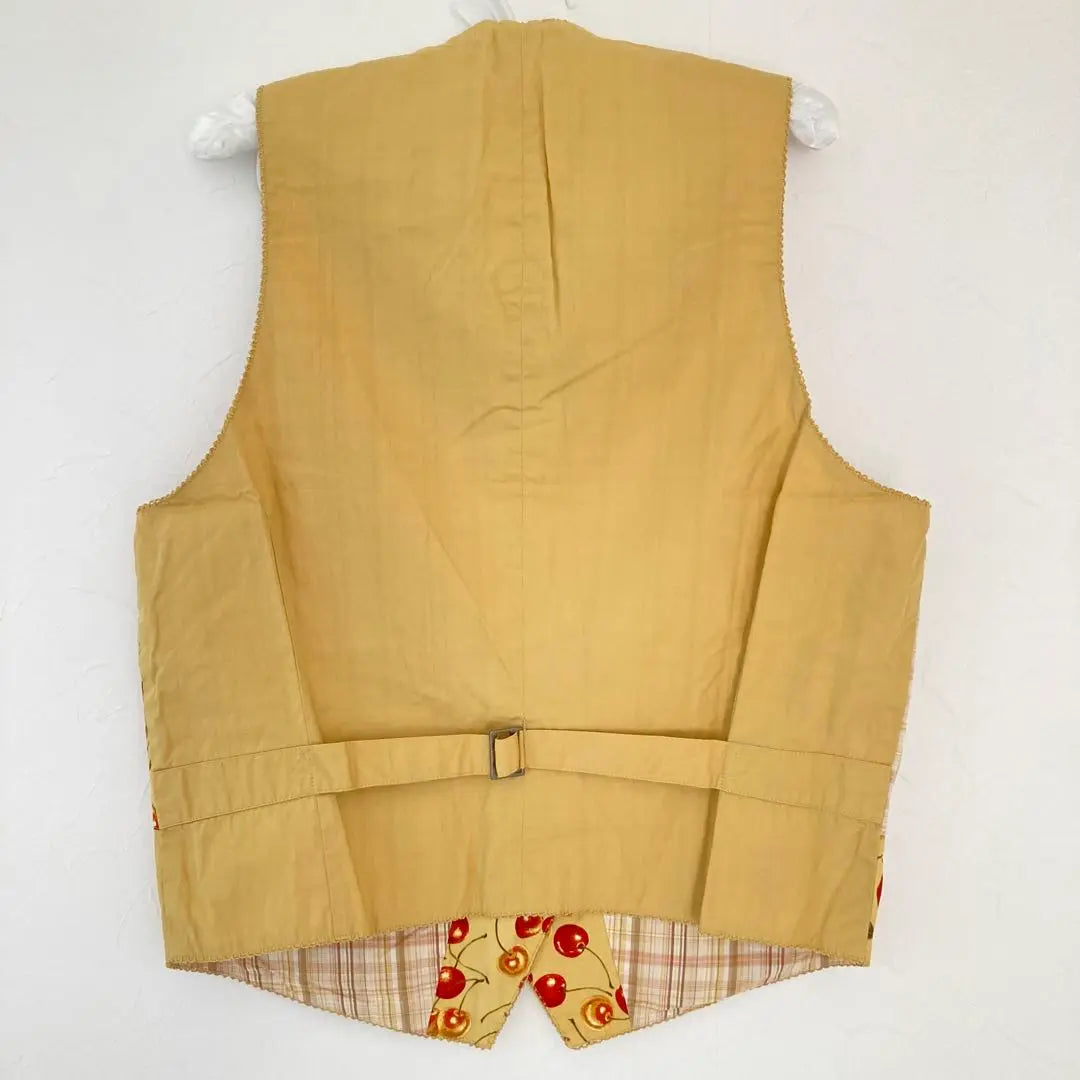 Pink House Cherry Pattern Cherry Pattern Patchwork Vest