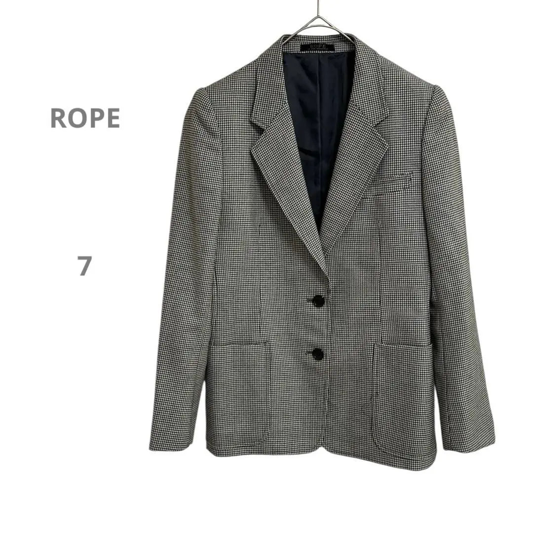 [Rope] Tailored jacket houndstooth shoulder pad ceremony single cover