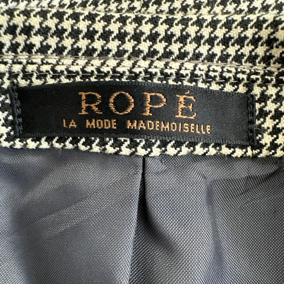 [Rope] Tailored jacket houndstooth shoulder pad ceremony single cover