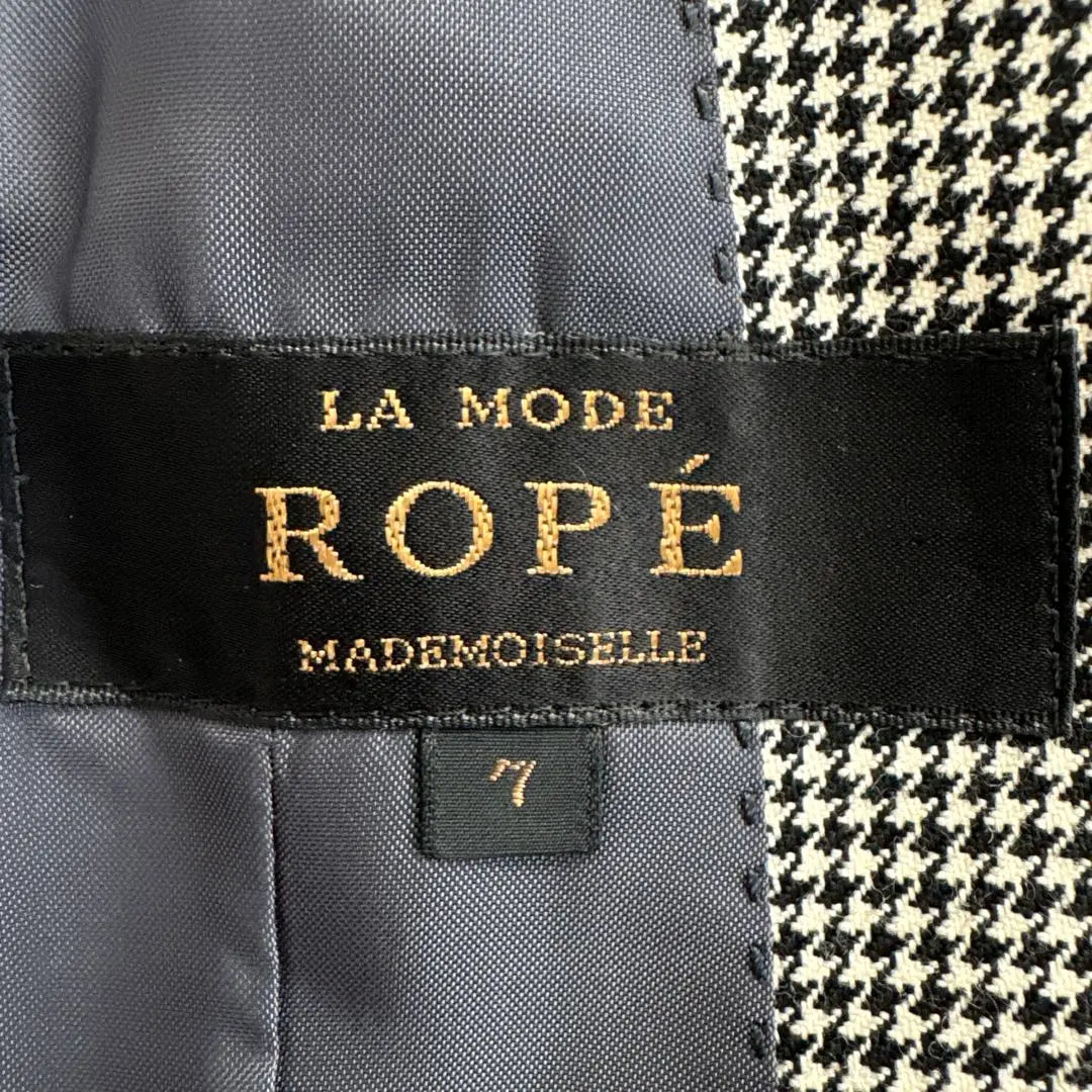 [Rope] Tailored jacket houndstooth shoulder pad ceremony single cover