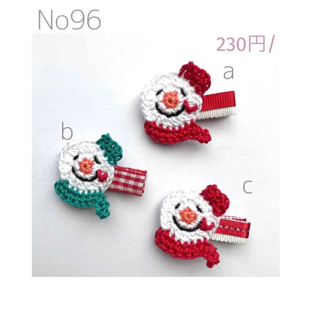 [Snowman] Baby Hair Clip ♡ Baby Hair Pins ♡ Semi-made