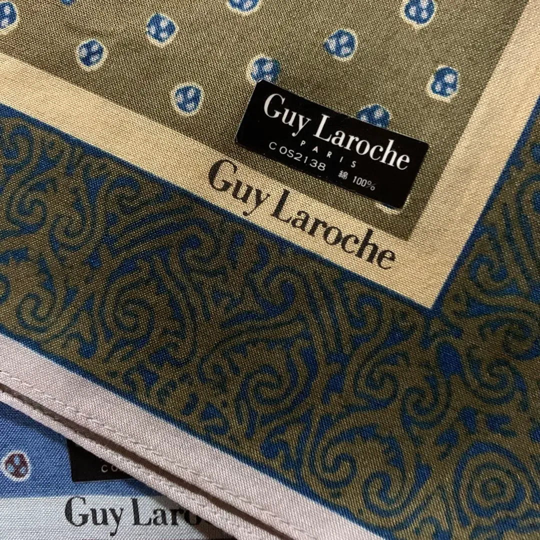 Guy Laroche Dot Pattern Handkerchief 2 Color Set Men's Handkerchief