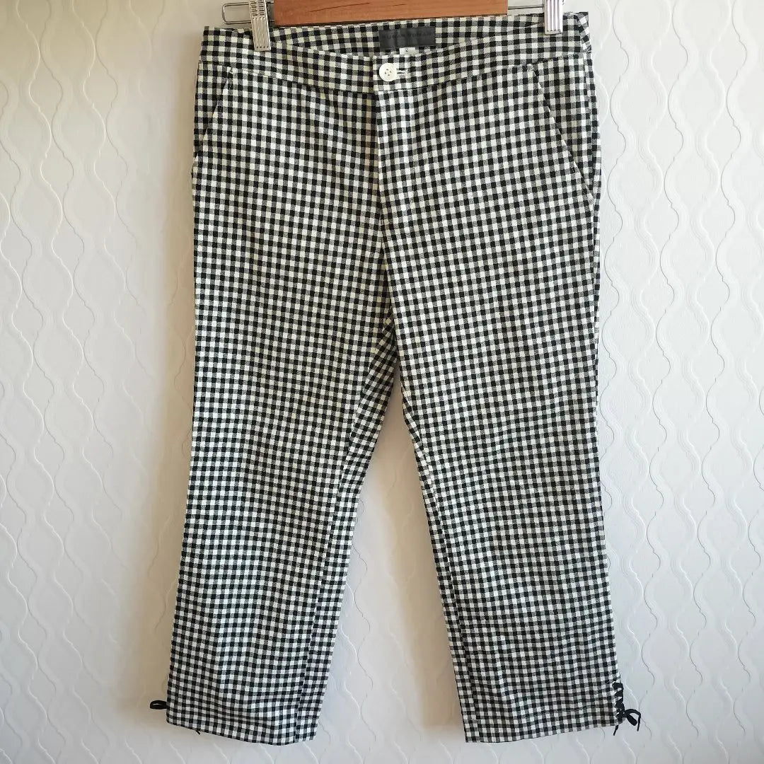 ✨ Beautiful goods ✨ Human Woman Casual Pants Check Gingham Check [2]