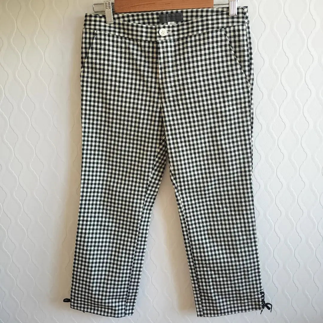 ✨ Beautiful goods ✨ Human Woman Casual Pants Check Gingham Check [2]