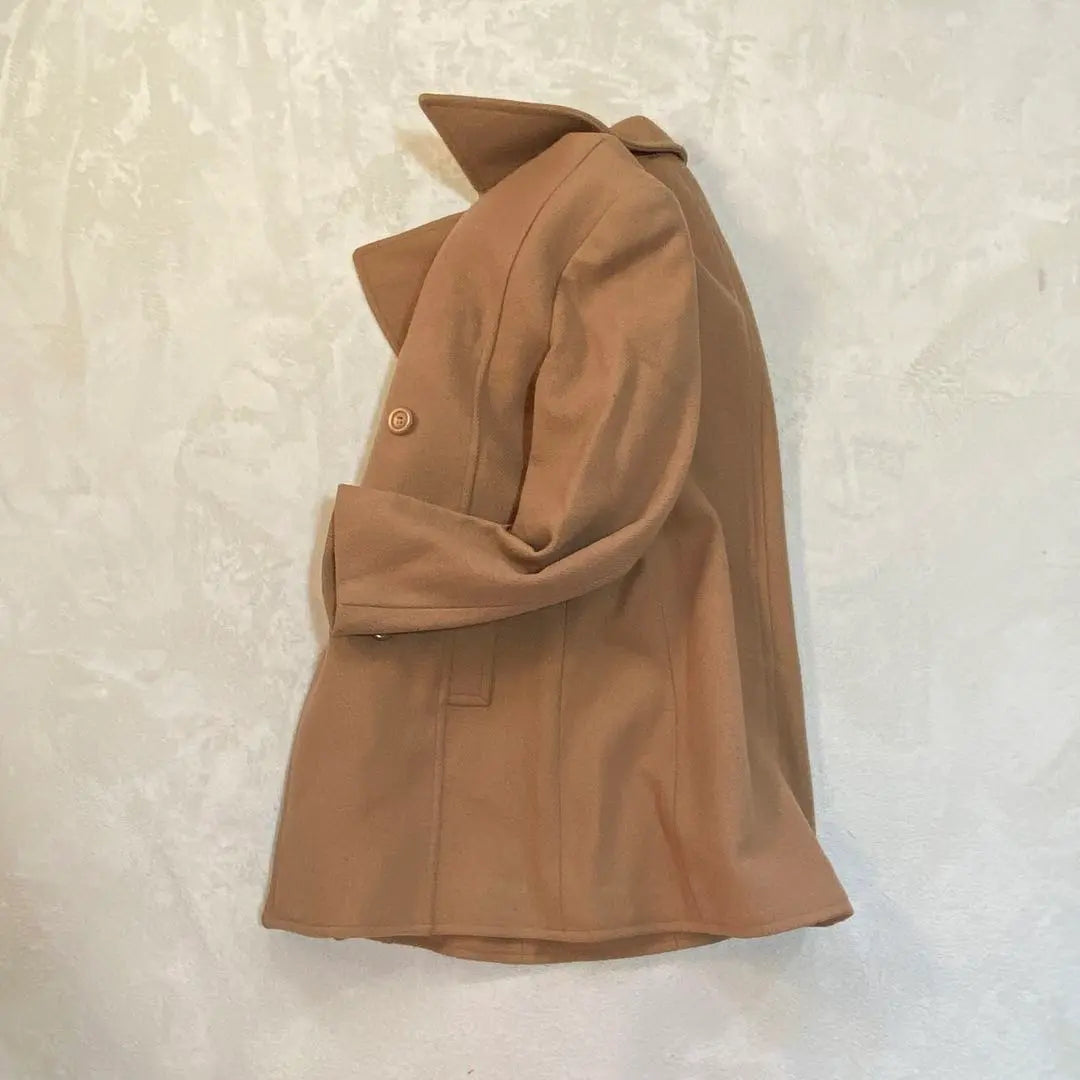 70S 80S French Work Peacort P Coat Wool Melton L