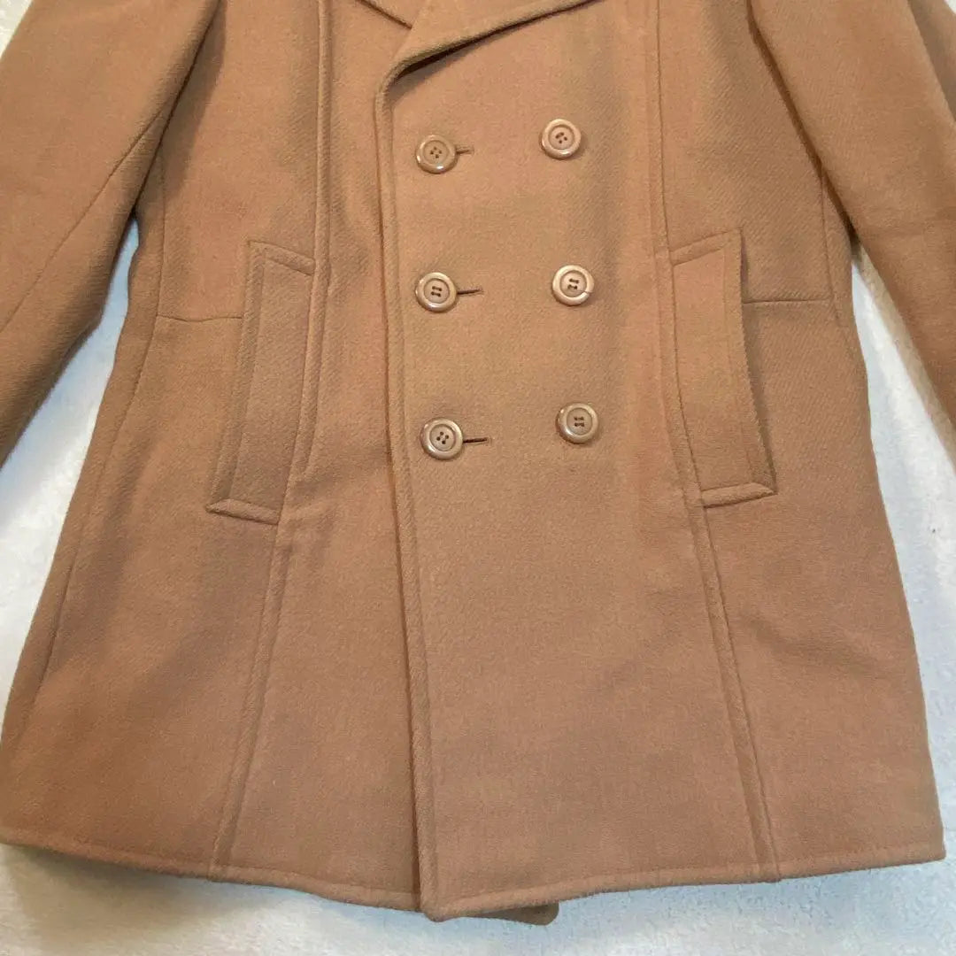 70S 80S French Work Peacort P Coat Wool Melton L