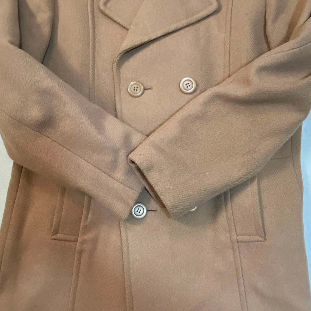 70S 80S French Work Peacort P Coat Wool Melton L