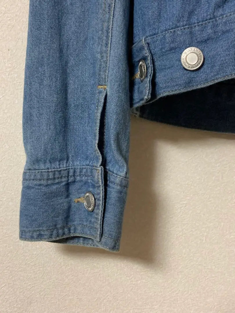 NICE CLAUP Nice scrap collarless denim jacket