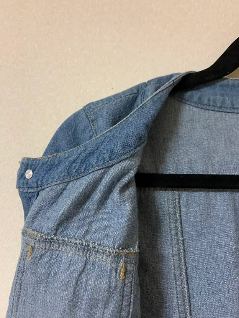 NICE CLAUP Nice scrap collarless denim jacket