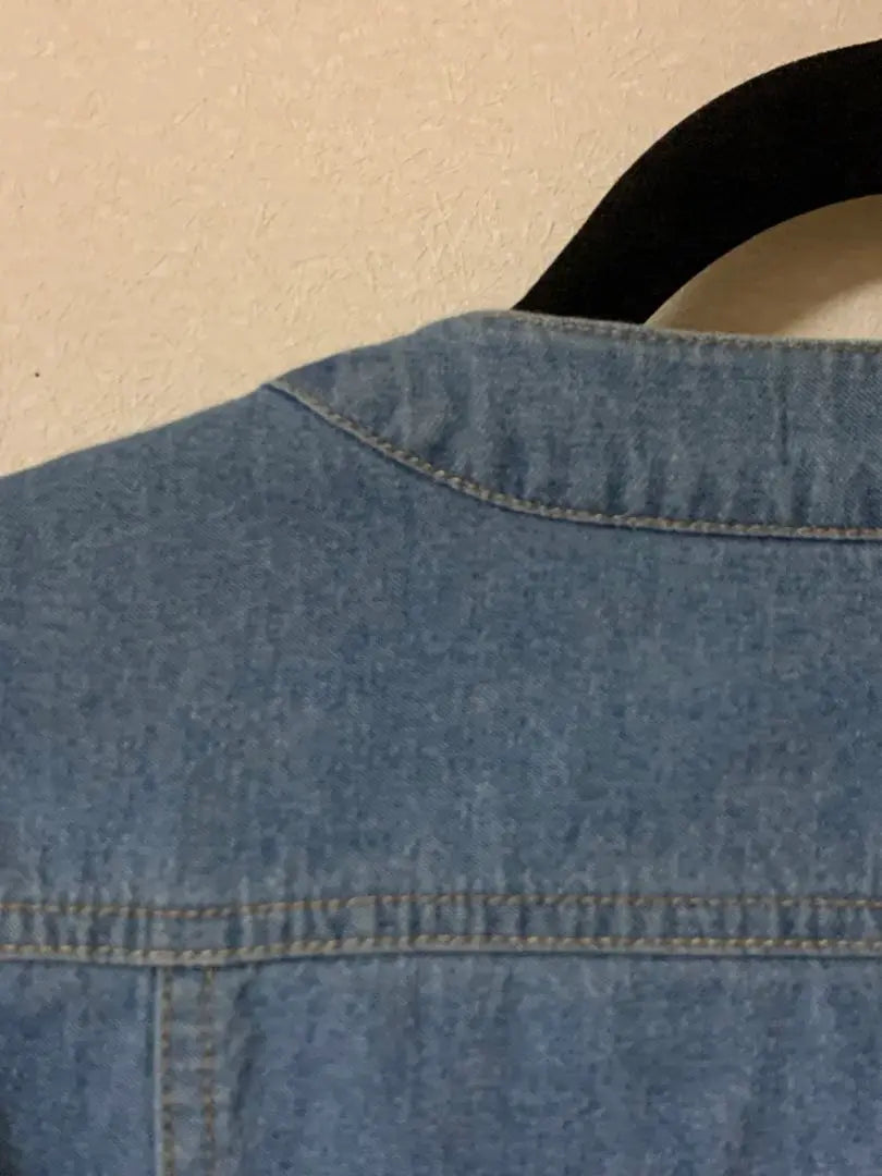 NICE CLAUP Nice scrap collarless denim jacket