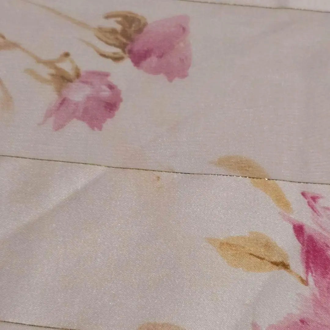 ☆Philippe Venet☆Scarf Chiffon Flower Silk Pink Brown