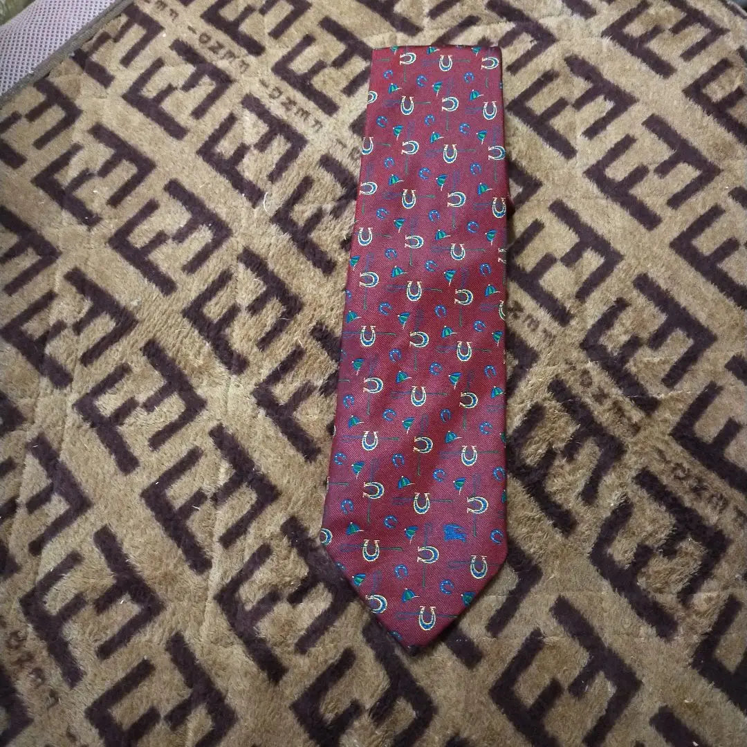 Burberrys Silk Tie Burgundy