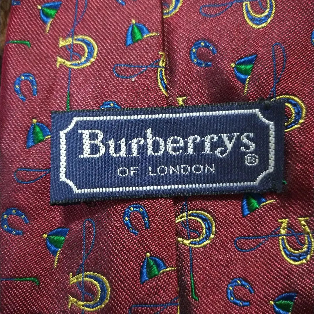 Burberrys Silk Tie Burgundy