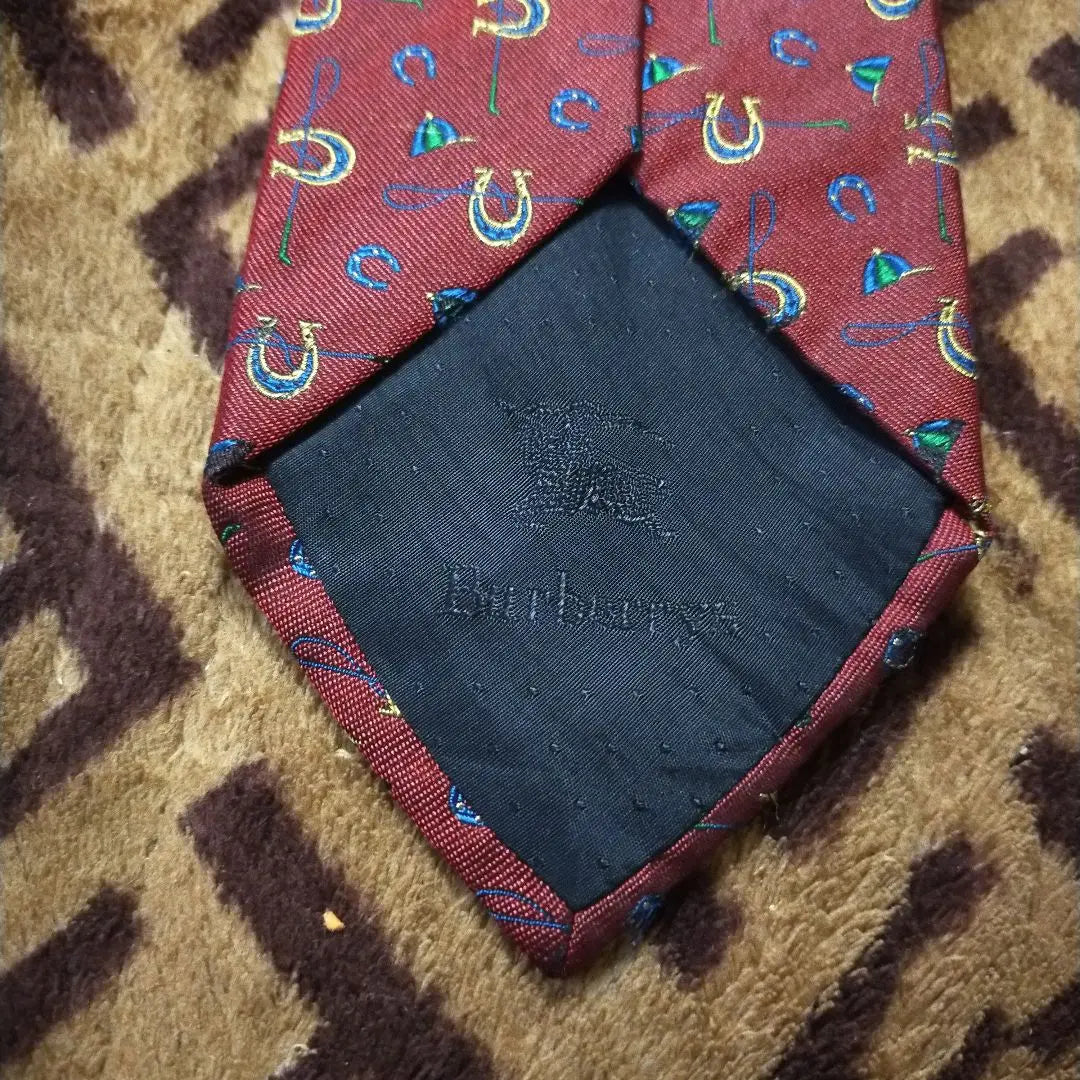 Burberrys Silk Tie Burgundy