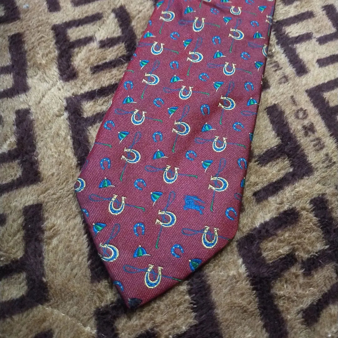 Burberrys Silk Tie Burgundy