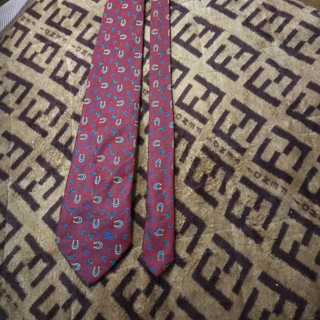 Burberrys Silk Tie Burgundy