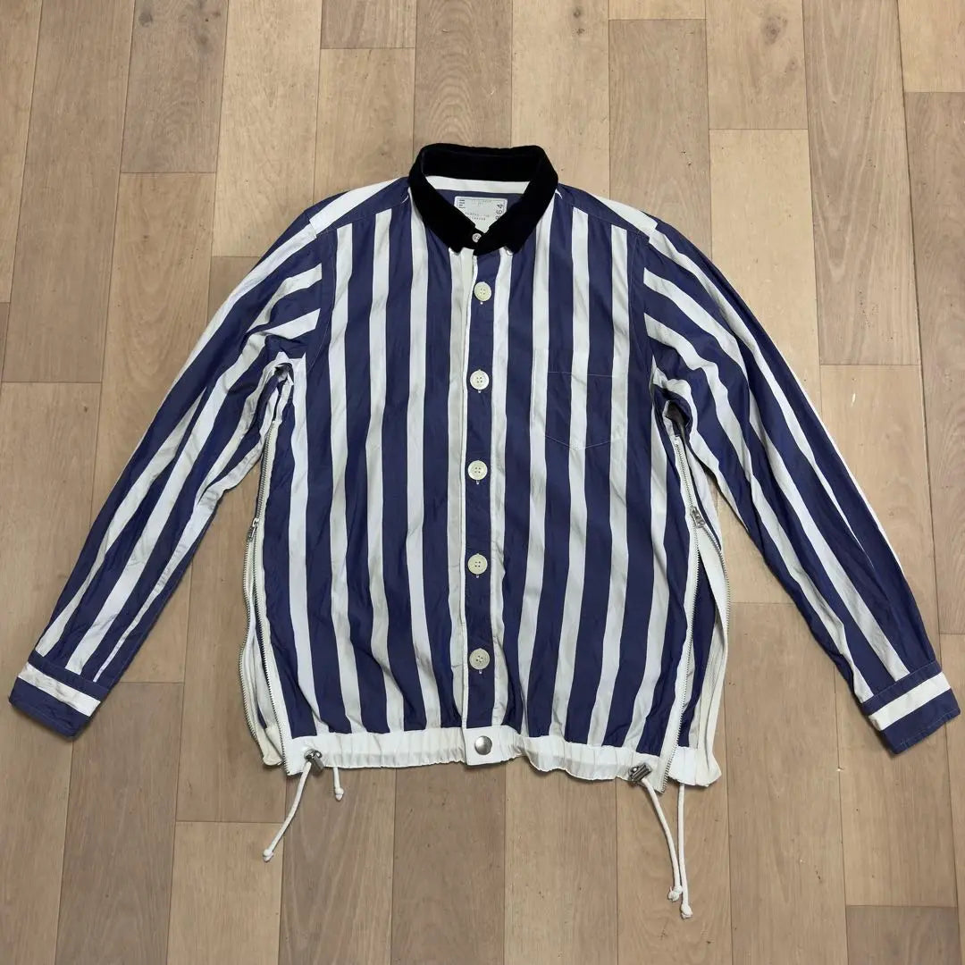 camisa con cremallera y cordón ajustable clot x sacai 18 strike