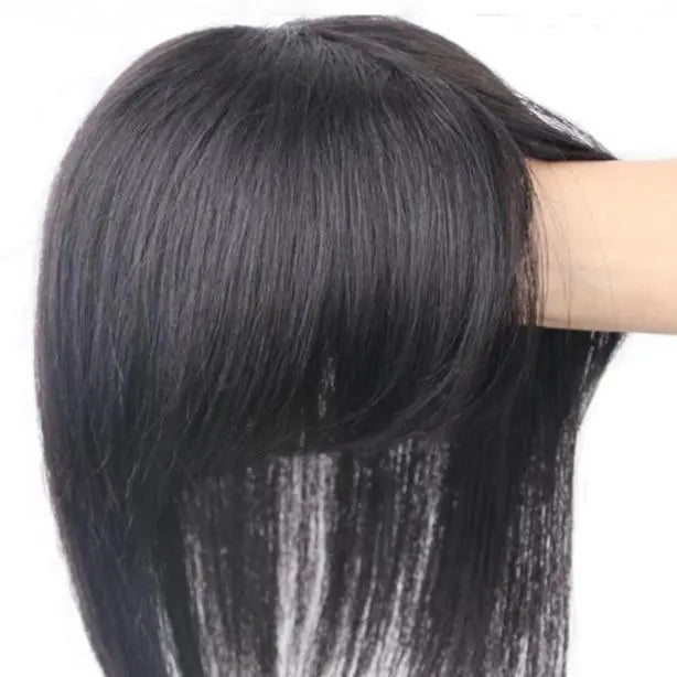 Beautiful bangs★Hand-planted Tsumji specification★Long human hair fluffy black hair up to the shoulders, total human hair piece 35cm