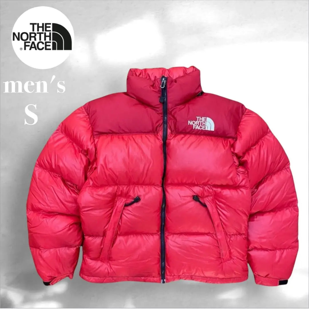 Special price ✨ North Face Nupushi Down Jacket Men's S Red Center Logo