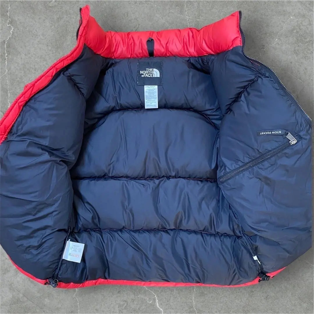 Special price ✨ North Face Nupushi Down Jacket Men's S Red Center Logo