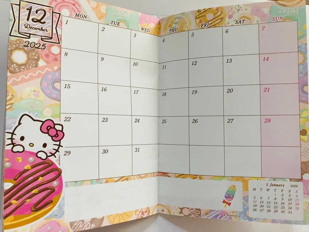 Agenda Hello Kitty 2025 Cuaderno tamaño B6 Daniel Sanrio