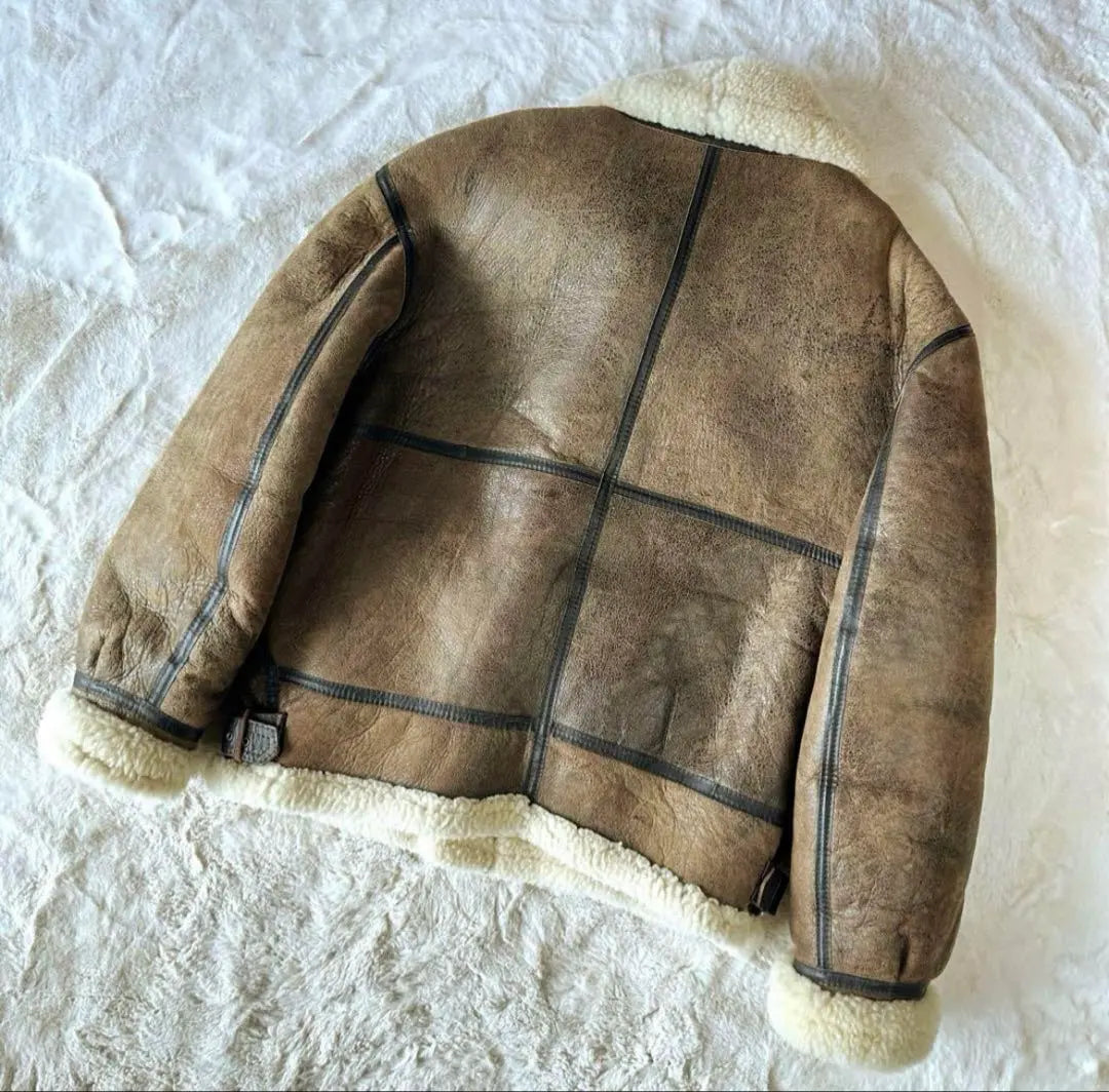 Chaqueta Mouton XL B-3 Prendas de abrigo Piel de oveja Vintage Años 80