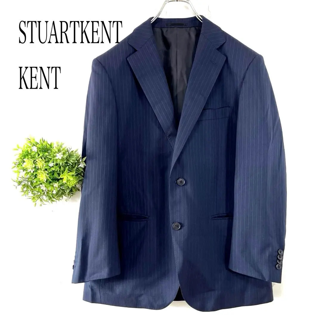 STUART KENT [A B4] Striped Tailored Jacket Navy