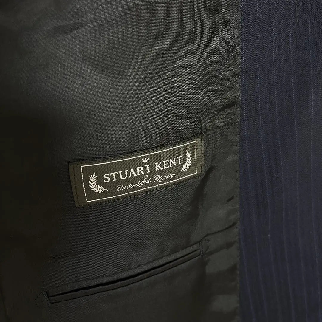 STUART KENT [A B4] Striped Tailored Jacket Navy