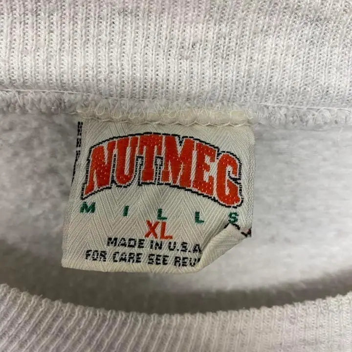 Sudadera deportiva universitaria "Nutmeg" vintage poco común para hombre, talla 2XL