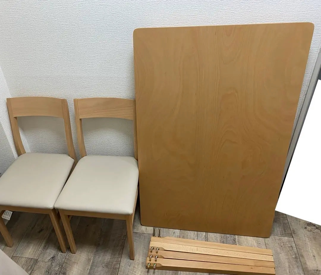 [Pickup only] Beautiful condition Nitori Dining Table Set Natural Wood