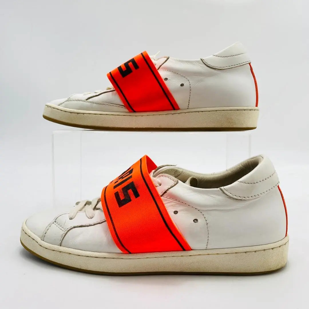 PHILIPPE MODEL Sneakers Lace-Up 37 White Orange