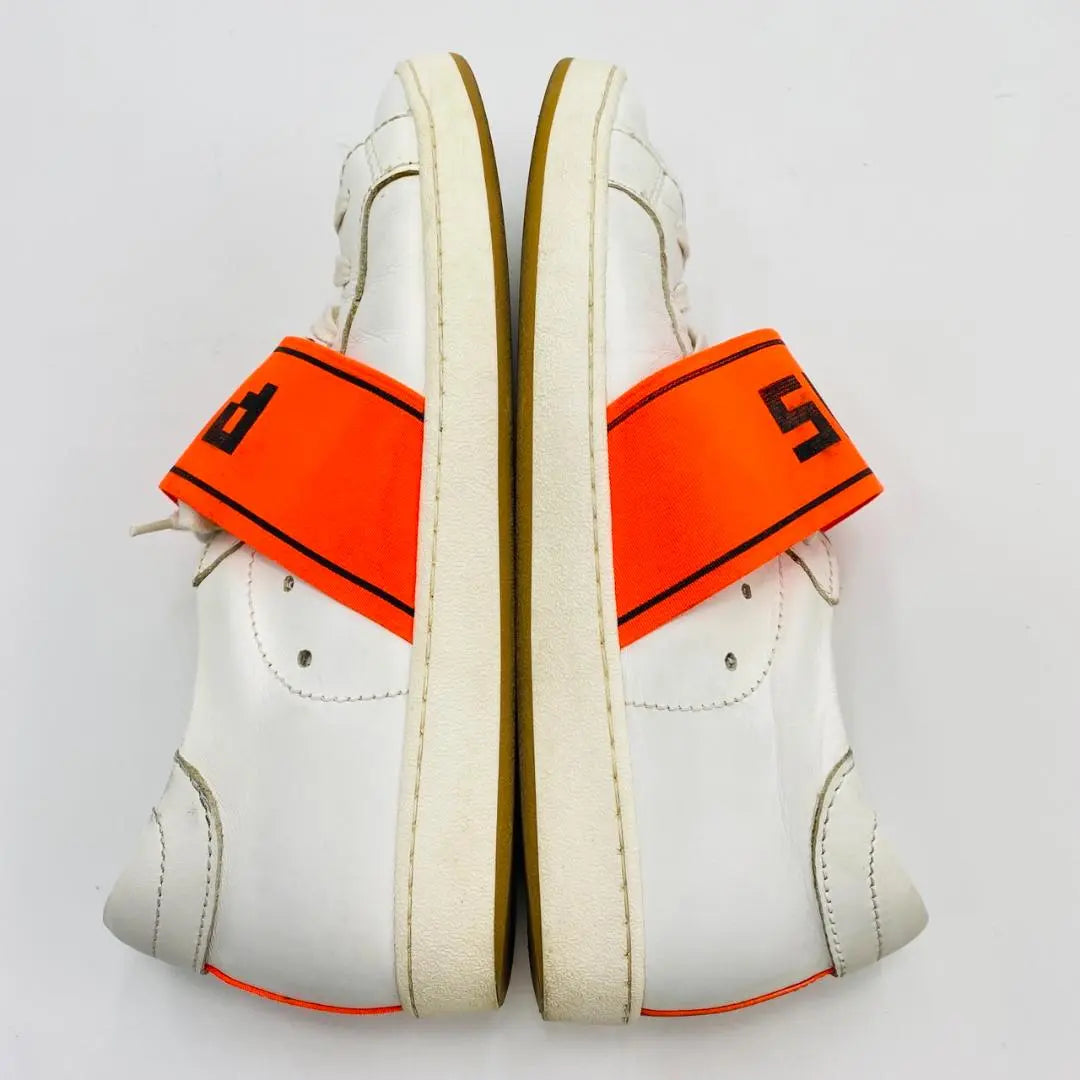 PHILIPPE MODEL Sneakers Lace-Up 37 White Orange