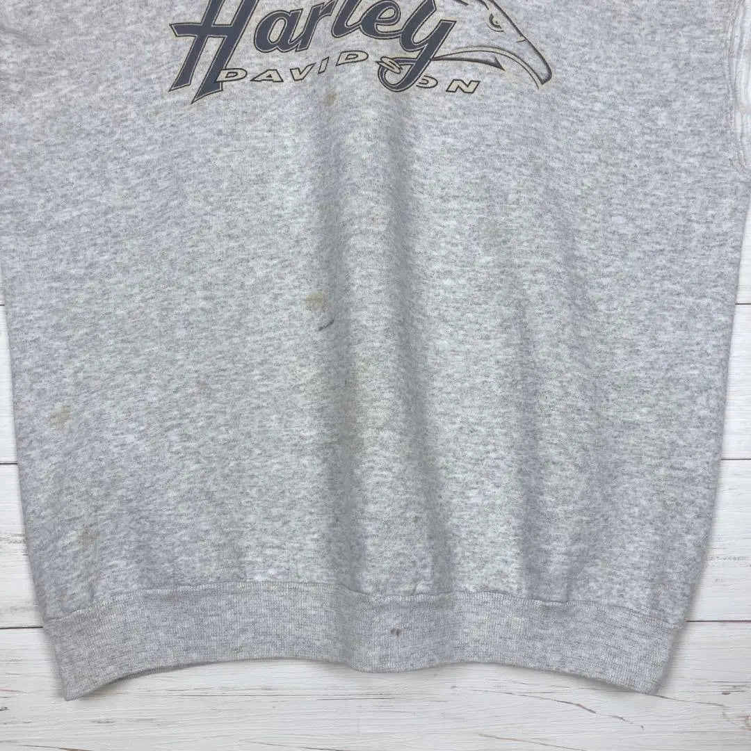 [Harley Davidson] Sleeveless sweatshirt ☆ Grey ☆ XL ☆ Texas